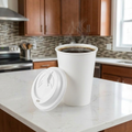 Dart Opt316 Reclosable Lid for 10 oz, 12 oz, 16 oz, 20 oz, and 24 oz Paper Cups, White, 100 Pack
