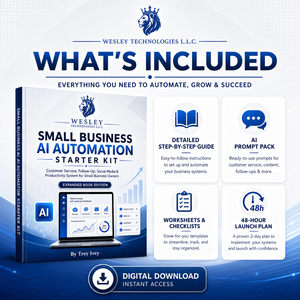 AI automation for small businesses included files and digital download