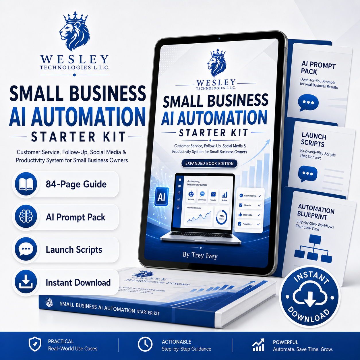 Small Business AI Automation Starter Kit digital bundle by Wesley Technologies